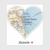 Mapa De Tampico Sticker (Vel)