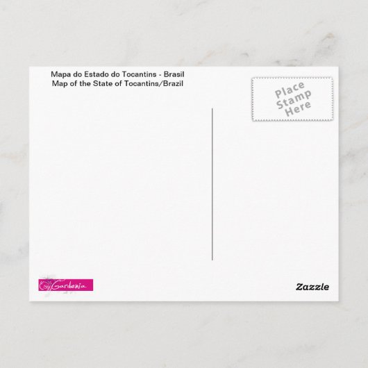 Mapa do Tocantins Briefkaart (Achterkant)