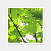 Mapelbladeren met regendruppels servet (Voorkant)