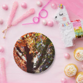 Mapelbomen, uitzicht herfstbomen papieren bordje (Feest)