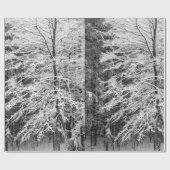 Mapelboom in sneeuw cadeaupapier (Vlak)