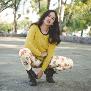 Maple Ash Leaves Leggings