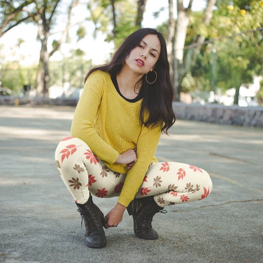 Maple Ash Leaves Leggings