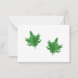 Maple blad notitiekaart notitiekaartje