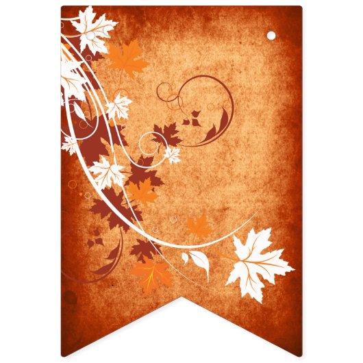 Maple bladeren sinaasappel herfst bruiloft vrijgez vlaggetjes (Eerste vlag)