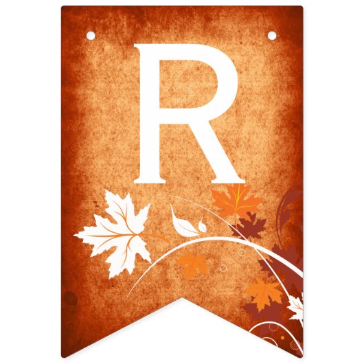 Maple bladeren sinaasappel herfst bruiloft vrijgez vlaggetjes (Derde vlag)