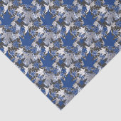 Maple Blauw op een Koolsteenachtergrond Tissuepapier (Detail)