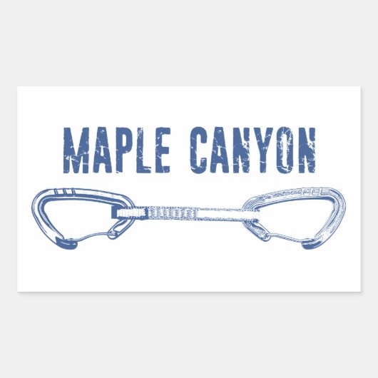 Maple Canyon klimmen Quickdraw Rechthoekige Sticker (Voorkant)