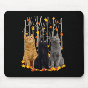 Maple Cat Leaf Herfst Hallo Kat Muismat