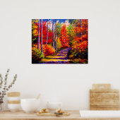 Maple Forest Road Poster (Keuken)
