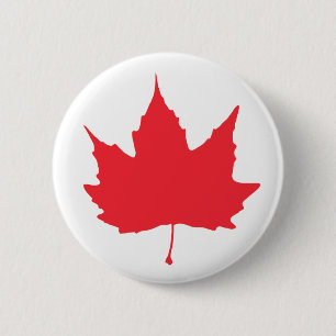 Maple herfstblad ronde button 5,7 cm