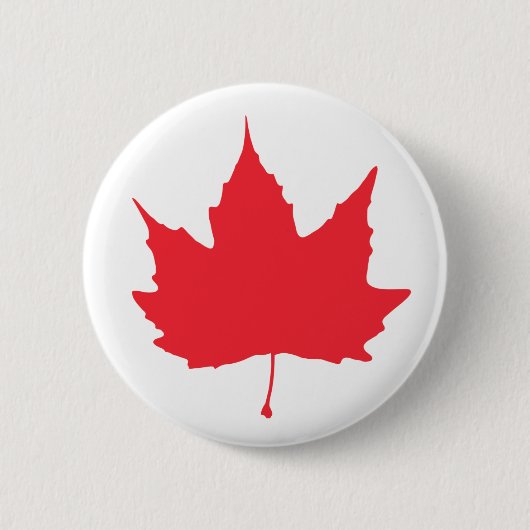 Maple herfstblad ronde button 5,7 cm (Voorkant)