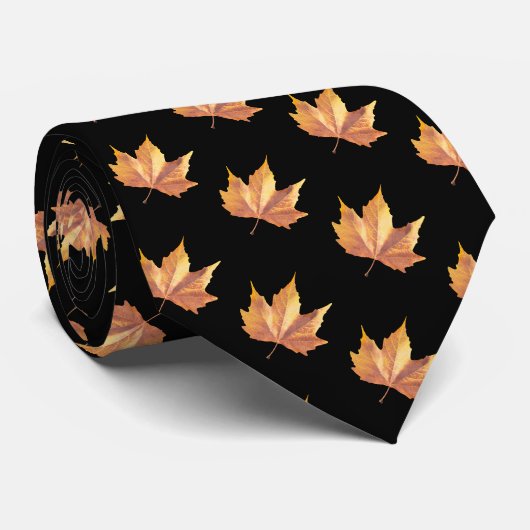 Maple herfstblad stropdas (Opgerold)