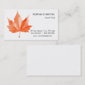 Maple herfstblad visitekaartje (Voorkant / Achterkant)