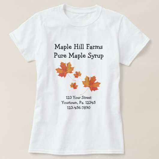 Maple laat aangepast zakelijk Shirt over (Design voorkant)