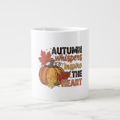 Maple leaf and pumpkin design extra grote beker (Voorkant)