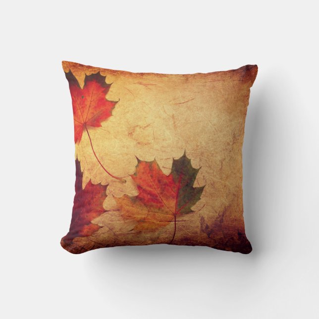 Maple Leaf Autumn Herfst Kussen (Voorkant)