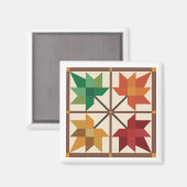 Maple Leaf Barn Quilt Magnet Magneet (Voorkant / Achterkant)