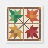 Maple Leaf Barn Quilt Magnet Magneet (Voorkant)