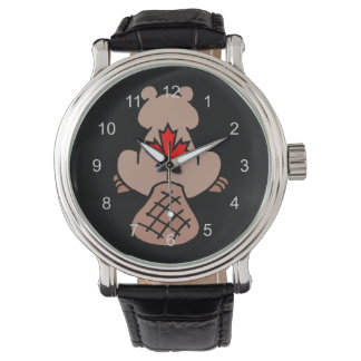 Maple Leaf Beaver Horloge