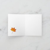 Maple Leaf Bedankt Opmerking Kaart (Binnen)