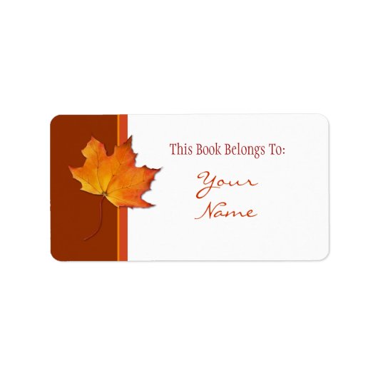 Maple Leaf Bookplate Label (Voorkant)