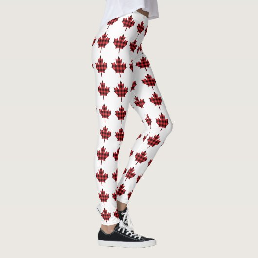 Maple Leaf Buffalo Pset Check Patroon Leggings (Rechts)