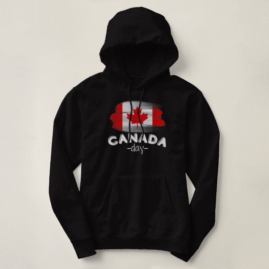 Maple Leaf Canada Day Funny Canadian Retro Flag Hoodie (Design voorkant)