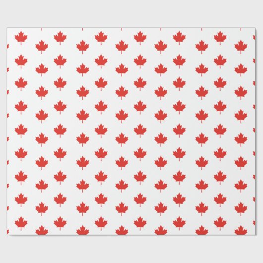 Maple Leaf Canada Day Party Cadeaupapier (Vlak)