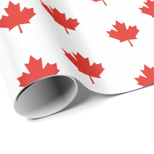 Maple Leaf Canada Day Party Cadeaupapier (Rol Hoek)