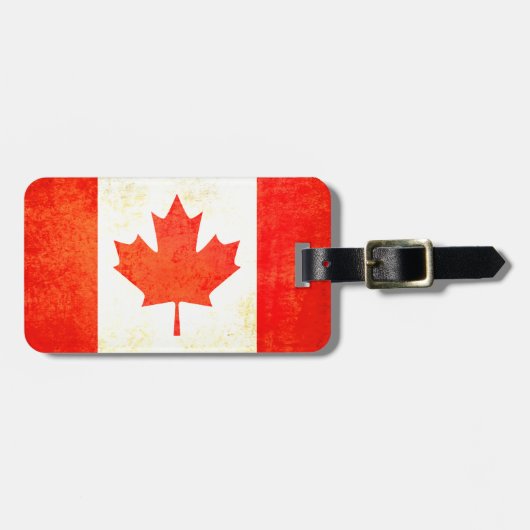 Maple Leaf Canadese vlag bagagelabel (Voorkant horizontaal)