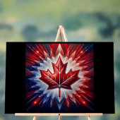 Maple Leaf Canadian Flag Fractal Acryl Bord (Neutraal)