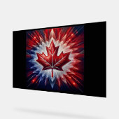 Maple Leaf Canadian Flag Fractal Acryl Bord (Hoek)