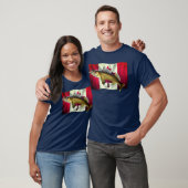 Maple Leaf Canadian Flag & Walleye Pike T-Shirt (Unisex)
