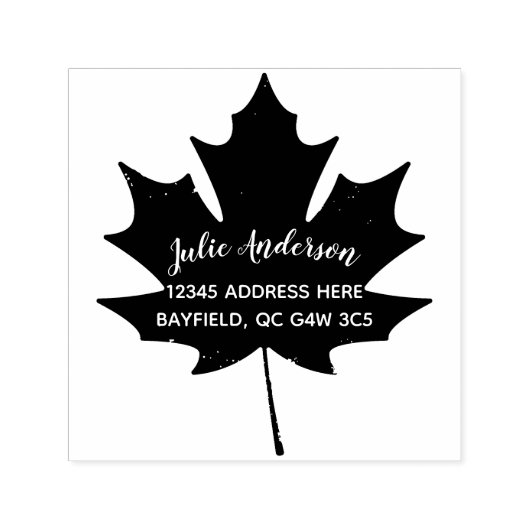 Maple Leaf Canadian Return-adres Zelfinktende Stempel (Design)