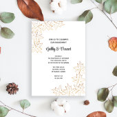 Maple Leaf Edge Fall Engagement Party Invitation Kaart