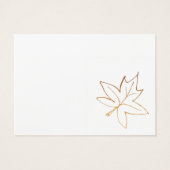 Maple Leaf Edge Fall Wedding Charity Favor Kaart (Achterkant)