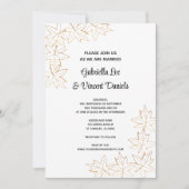 Maple Leaf Edge Fall Wedding Invitation Kaart (Voorkant)