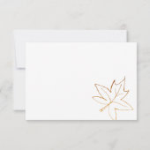 Maple Leaf Edge Wedding RSVP Response Kaart (Achterkant)