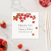Maple Leaf Falling Paper Napkin for Fall Wedding Servet (Insitu)