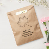 Maple Leaf Faux Cutout Product Bag Bedankzakje (Gezegeld)