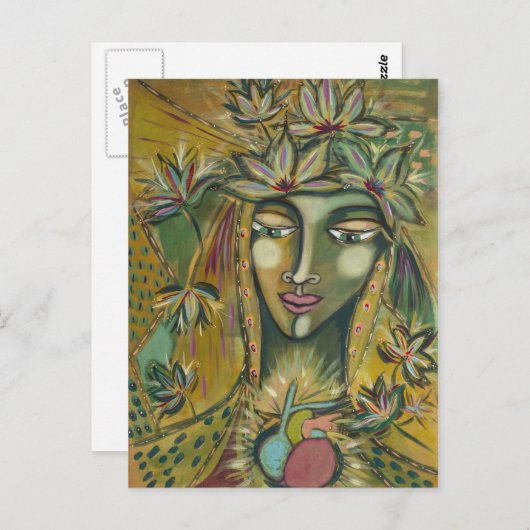 Maple Leaf Goddess Briefkaart (Voorkant / Achterkant)