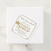 Maple Leaf Gold Maple Syrup Label fancy grens (In situ)