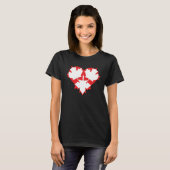 Maple Leaf Hart Liefde Canada T-shirt (Voorkant volledig)