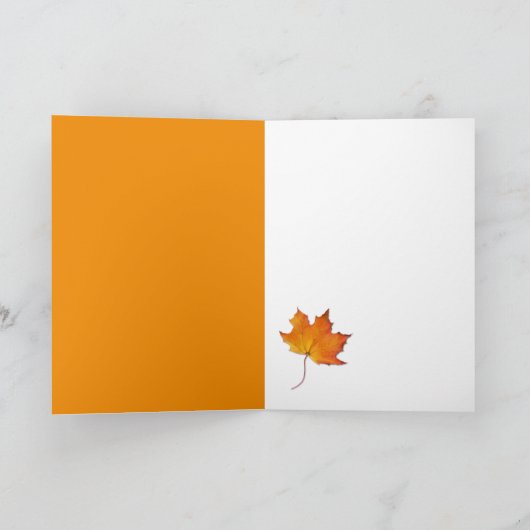 Maple Leaf - Hartelijk dank Bedankkaart (Binnen)