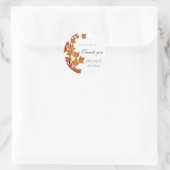 Maple Leaf Herfst Autumn Wedding Sticker White (Tas)