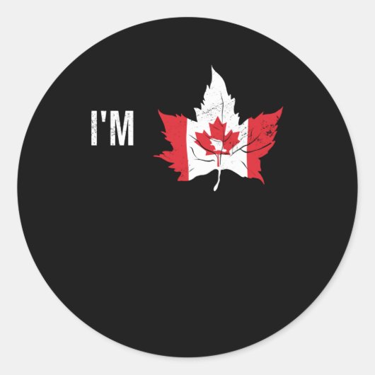 Maple Leaf in Canada Canada Day Canada Ronde Sticker (Voorkant)