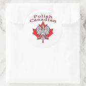 Maple Leaf met Poolse Canadese Ronde Sticker (Tas)