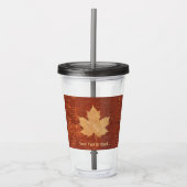 Maple Leaf on Inner Birch Bark Acryl Drinkbeker (Voorkant)