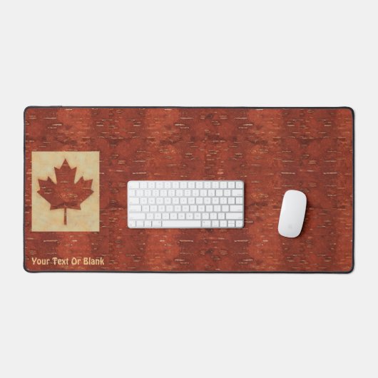 Maple Leaf on Inner Birch Bark Bureaumat (Keyboard & Muis)